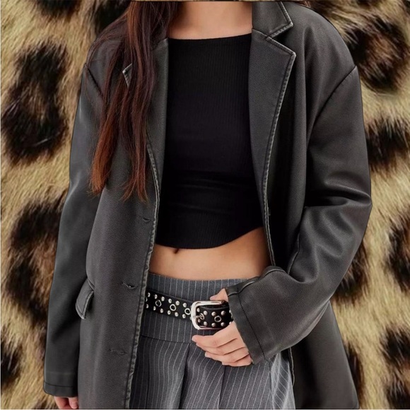 UO Leather Jacket - Picture 1 of 6